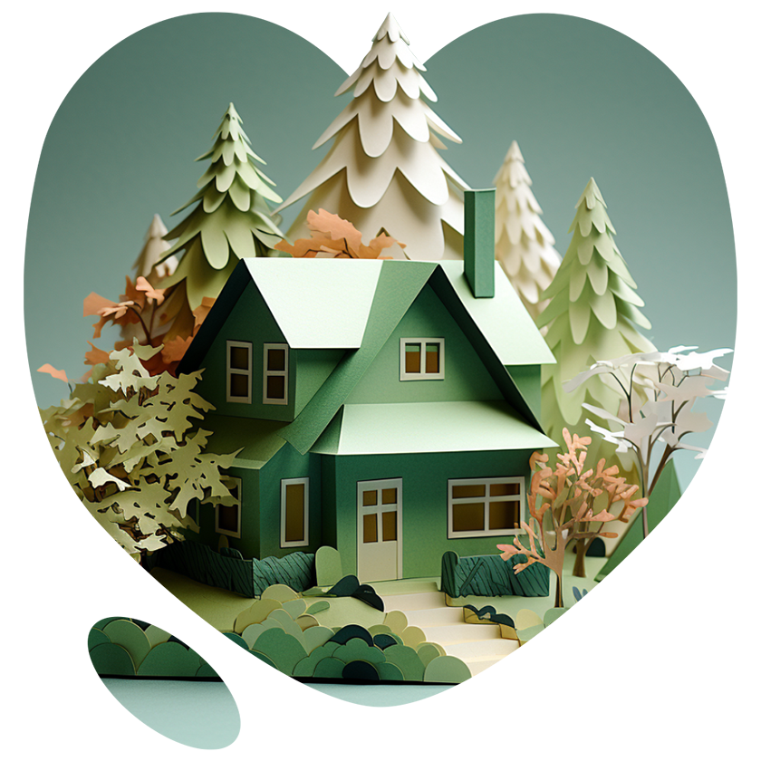Baśniowy dom w serduszku – ikona która symbolizuje hospicjum domowe